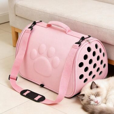 Транспортна сумка для тварин Chaies Weiche Katzen Tragetasche - рожева, для котів та цуценят, для подорожей та повсякденного використання