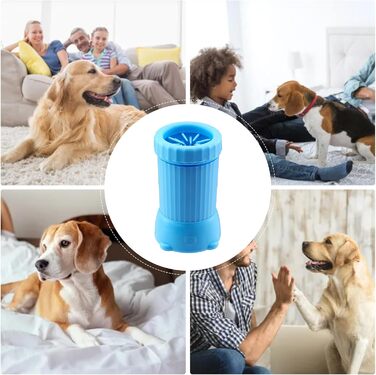 Автоматичний мийник лап для собак Pomurom, USB, для середніх собак, для дому, зелений (блакитний)