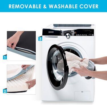 Ортопедичне ліжко для собак середнього розміру Sunheir, водонепроникне, з плюшем, знімний та пральний чохол, протиковзна основа, блакитне, 91x61x76 см