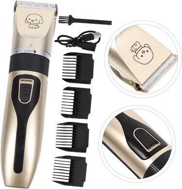 Електричний собачий триммер Hanabass з титановими лезами та керамічним покриттям. Безшумна машинка для грумінгу собак та цуценят, для догляду за вухами та обличчям. Бездротова, для чутливої шкіри.