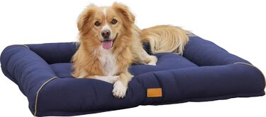 Кербл Лежанка для собак Jerome, 90x70x12 см, зелено-сіра, знімний чохол, антиковзаюча підкладка