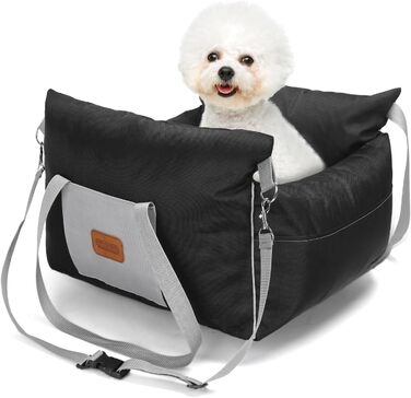 Автокрісло для собак Nobleza: зручне та миється, з кишеньками та двостороннім матрацом, L58x56x33 см, Oxford, на всі сезони