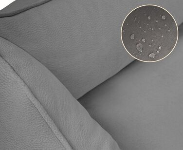 Ортопедичне ліжко для собак Knuffelwuff Oliver, M-L, темно-сірий | Зносостійке велюрове покриття | Memory Foam | Водовідштовхувальне, прання | Для суглобів, міцне для собак маленьких та великих порід, 85 x 63 x 23 см