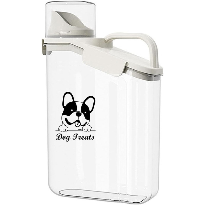 Контейнер для корму для собак 2.8L, герметичний, з BPA-вільного пластику, прозорий, зелений (1391-Dog)