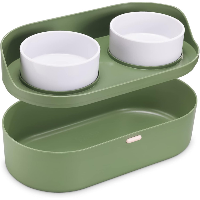 Станція для корму для собак Navaris (2 шт.) - піднятий годівниця для собак, набір мисок для собак, годівниця для собак, бар для корму для собак, блакитний (зелений)