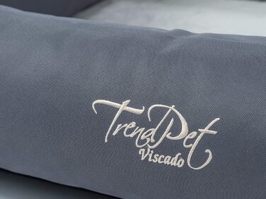 Ортопедичне собаче ліжко TrendPet Viscado сірого кольору, 100 см