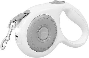 Висувна поводок для собак, 5м, міцний нейлоновий поводок з LED-підсвічуванням, безпечна заплутуванням, висувний поводок для собак маленьких та середніх порід вагою до 50кг