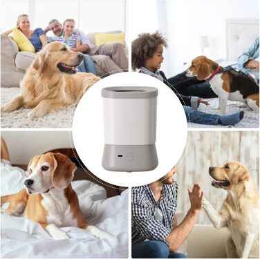 Келих для миття лап собак - мийка лап для собак, захист від бризок, 2 швидкості, аксесуари для миття, ідеально для подорожей, кемпінгу та походів (сірий)