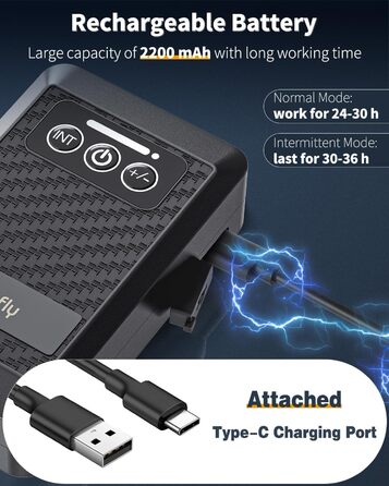 Pawfly Акумуляторний повітряний насос для акваріума 1.5W, USB, тиха портативна аераторна помпа для риб, 20-75 л, для риболовлі та аварійного живлення
