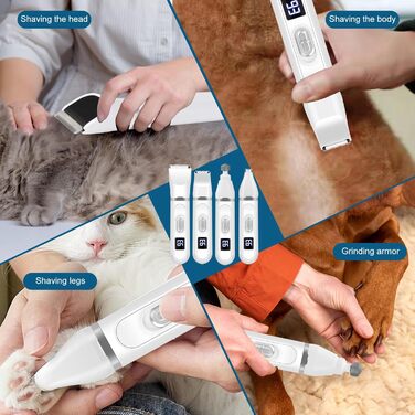 Набір для догляду за собаками та кішками 4-в-1: машинка для стрижки, триммер, точилка для кігтів, догляд за шерстю