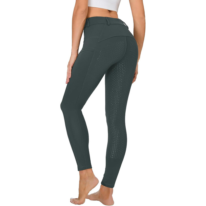 Легінси для верхової їзди жіночі зимові, повний камуфляж, термо, з флісовою підкладкою, водонепроникні, з кишенею для телефону, з петлями для ременя, сірі, розмір L