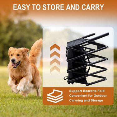 Східці для собак у машину, портативні складані сходинки для великих собак, 4 сходинки, підходять для авто, вантажівок, SUV, легкі для подорожей
