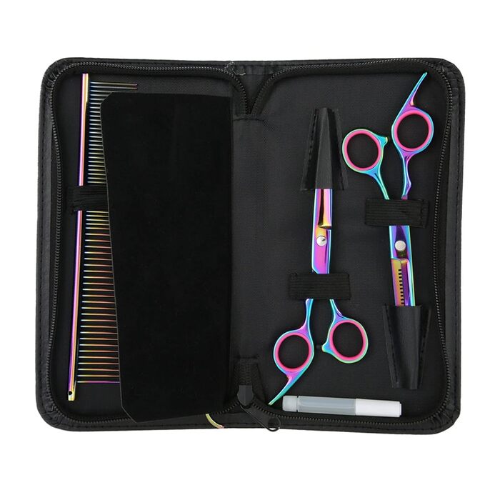 Професійна вигнута сепараторна ножиця для грумінгу собак та інших домашніх тварин