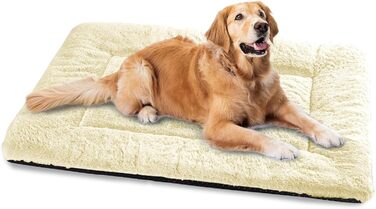 Крісло-ліжко для собак середніх порід Baodan, 90x60 см, миється, з антиковзною основою, бежеве