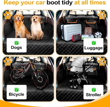 Захист для багажника автомобіля для собак з боковими та захистом краю багажника - універсальний килимок для багажника для собак. Водостійкий та стійкий до подряпин. Килимок для багажника автомобіля для собак, SUV, Van та універсалів