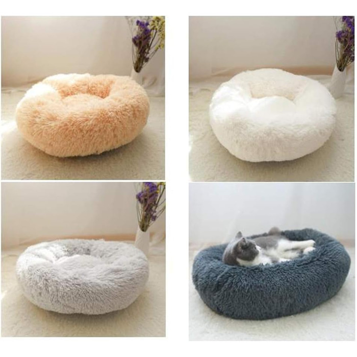 Крісло-лежанка для собак Chic, корзина для котів та собак, велике м'яке ліжко для собак, велике собаче ліжко, зручне миється, середнього/великого розміру, 60 x 60 см, темно-сірий