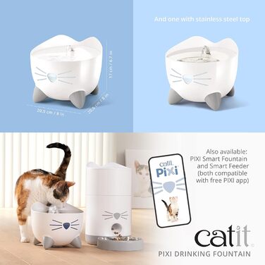 Питний фонтан для котів Catit Pixi, 2,5 л, білий