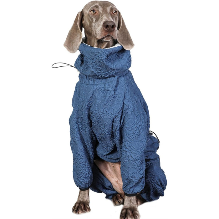 Теплий зимовий халат для собак з високим коміром, фліс, для маленьких, середніх та великих собак, блакитний