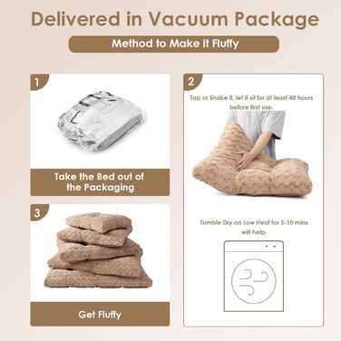 Килимок для собак великих порід EHEYCIGA, 104x68 см, XL, коричневий, з штучним хутром та льоном