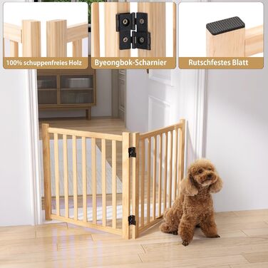 Двері-загородження для собак Pshelfy Holztür: дерев'яні, складні, для дому, 58 см