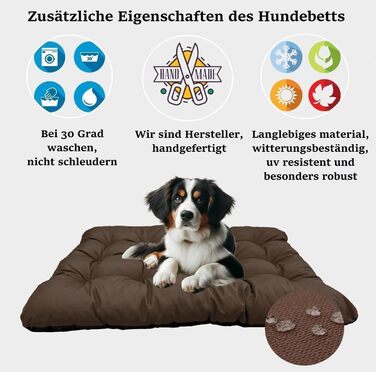 Килимок для собак King Dog: водовідштовхуючий, XL (120x80 см), 10 см, для великих та середніх собак, коричневий