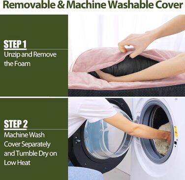 Ортопедичне ліжко для собак великих порід, XL, водовідштовхувальне, з Memory Foam, зручна подушка для шиї, знімний, пральний чохол, антиковзаюча підкладка