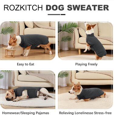 Теплий зимовий пуловер для собак Rozkitch з отвором для повідка, чорний, розмір Small. Захист від вітру, комфортний, для прогулянок, подорожей та відпочинку.