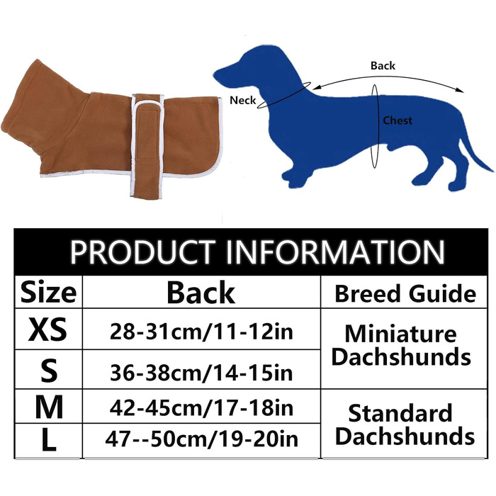Теплий зимовий одяг для такси (дворняг та мініатюрних) - куртка з регулюванням, з отвором для шлейки, коричнева, розмір XS (довжина спини 31-33 см)