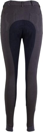 Жіночі штани для їзди верхи RL24 Vollbesatz Flex BASICLINE (36, темно-сірий/чорний)