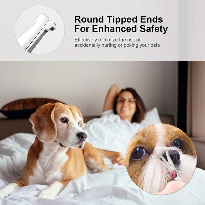 Набір професійних ножиць для грумінгу собак та котів (5 шт.) з безпечними закругленими кінцями. Виготовлені з нержавіючої сталі, для стрижки та витончення шерсті.