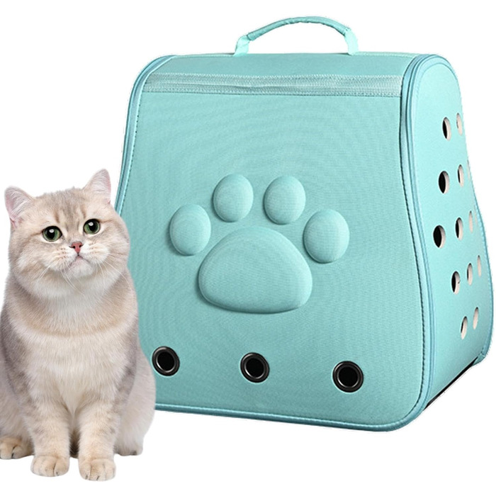Трансформер для тварин: переноска-рюкзак для котів та маленьких собак (блакитна)