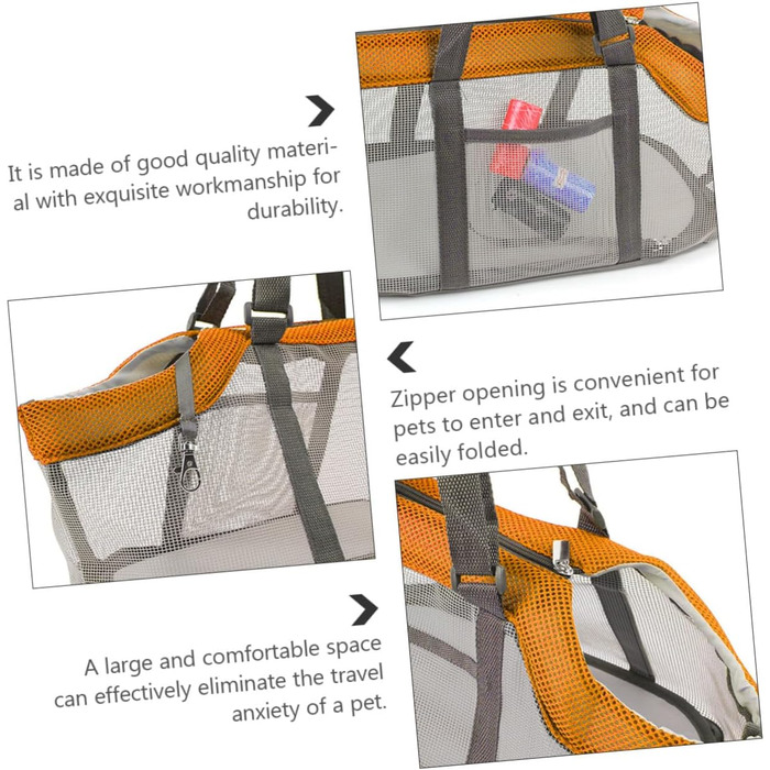 Дихаюча переноска для тварин Galpada з нейлону, для собак середніх та маленьких порід, з регульованим плечовим ременем, для прогулянок, подорожей та покупок