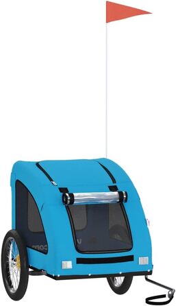 Причіп для велосипеда для собак та котів, блакитний, Oxford-Gewebe та метал