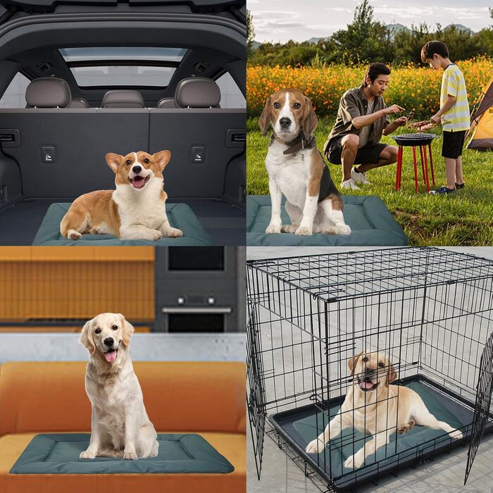 Лежанка для собак та котів WESKIFAN: водонепроникна, знімний чохол, 58 x 86 см, сіра