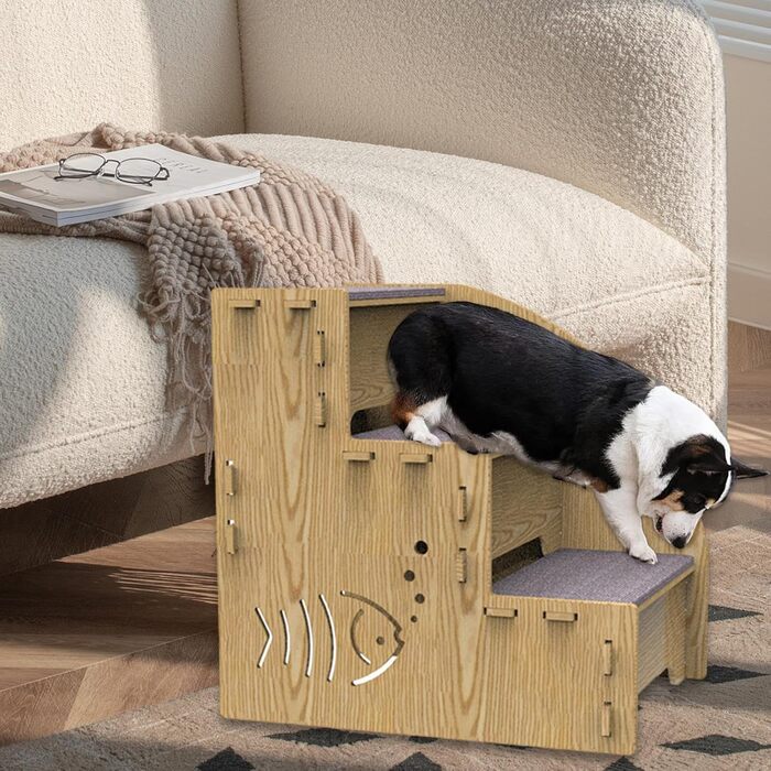 Сходинки для собак: 3-ступенева сходинка для домашніх тварин, антиковзка рампочка для собак, котів та інших дрібних тварин