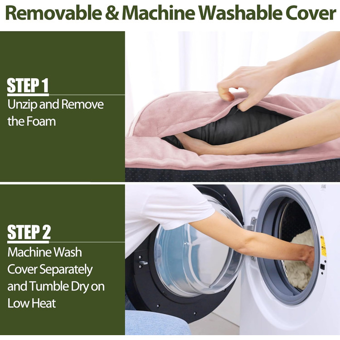 Ортопедичне ліжко для собак великих порід, XL, водовідштовхувальне, з Memory Foam, зручна подушка для шиї, знімний, пральний чохол, антиковзаюча підкладка