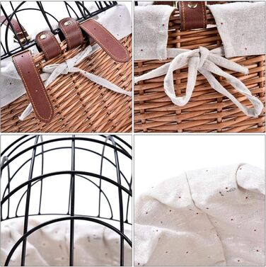 Велосипедний кошик для тварин з кришкою, 30x25x30 см. Підходить для котів, собак, покупок та подорожей