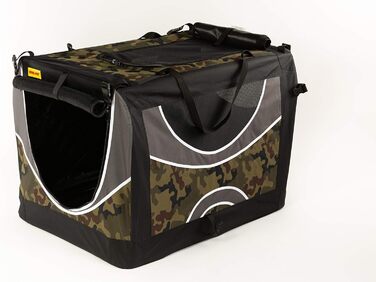 Транспортна переноска для собак CoolPet Box, 82x59x59 см, чорна. Складана переноска-будка для собак, автобокс, клітка для перевезення