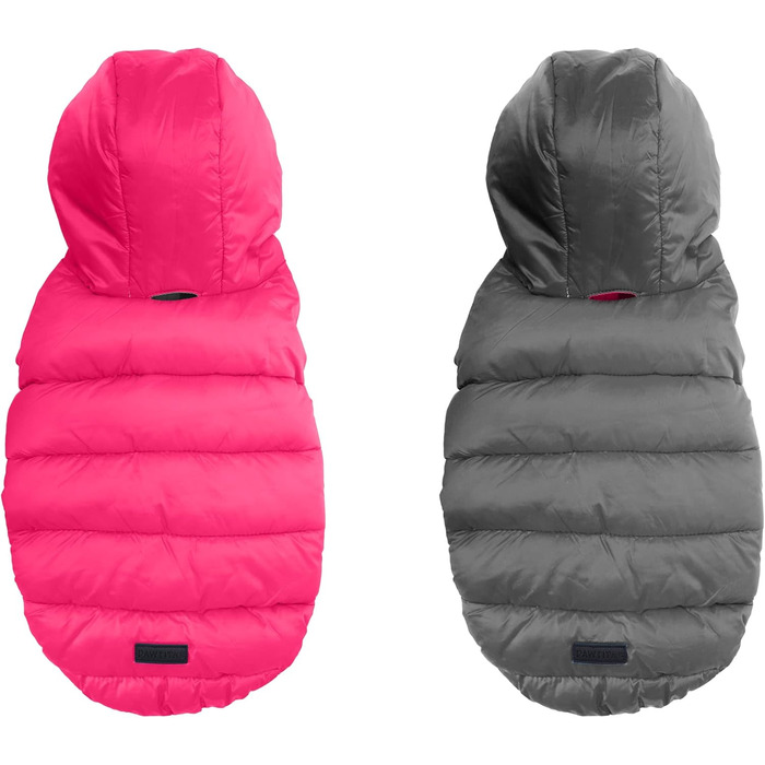 Ветровка для собак Pawtitas: вітронепроникна, водовідштовхувальна, тепла, для цуценят та великих порід, з кишенею, чорно-блакитно-зелена, XX-Large (1 шт.)