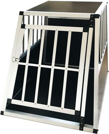 Алюмінієва переносна коробка для собак Defacto (XL) 91x65x69 см, срібна