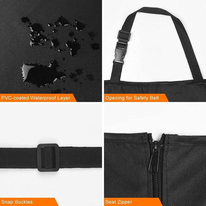 Захист для багажника автомобіля URAQT для собак, 142 x 130 см, водонепроникний, килимок на заднє сидіння для собак, автодекорація, захист заднього сидіння від бруду, з фіксатором для собак та мискою (чорний)