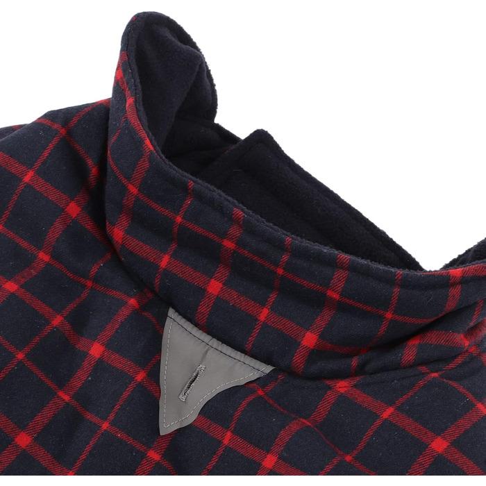 Зимова куртка для собак, теплий вітрозахист, в клітинку, для малих, середніх та великих собак, тепла флісова куртка для активностей на холодному повітрі (розмір XXL)