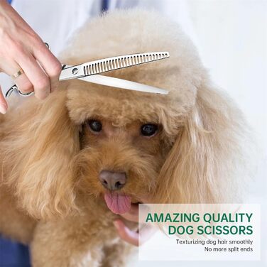 Професійна витончена ножиці для грумінгу собак та котів, 8 дюймів, з японської нержавіючої сталі, зменшує товщину шерсті на 75%