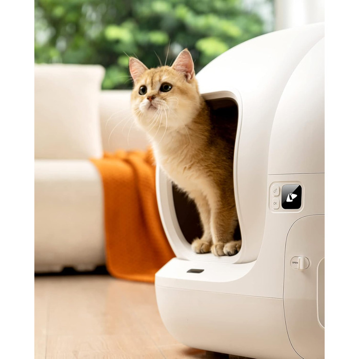 PETKIT Pura Max самоочищуюча лоток для котів, автоматичний лоток, з керуванням через додаток, великий об'єм 76л, для кількох котів, без розчину для очищення