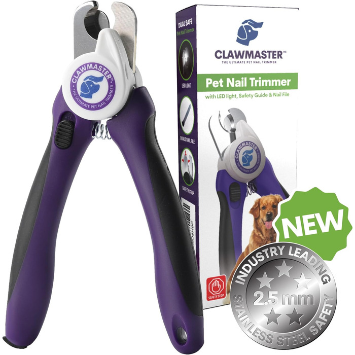 LED-насадка для стрижки кігтів домашнім тваринам, триммер для собак і котів з LED-підсвічуванням, 3.5 мм сталева леза, захист та вбудоване світло для безпечної стрижки