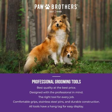 Двостороння м'яка щітка для тварин Paw Brothers, мала