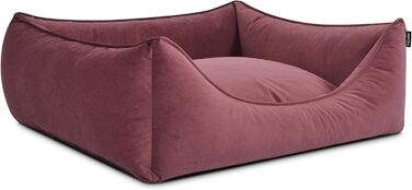 Крісло-ліжко для собак Dreamy з м'якої мікрофібри, ортопедичне, з віскоеластичної піни (110x90 см, віскоеластична піна - пудровий)