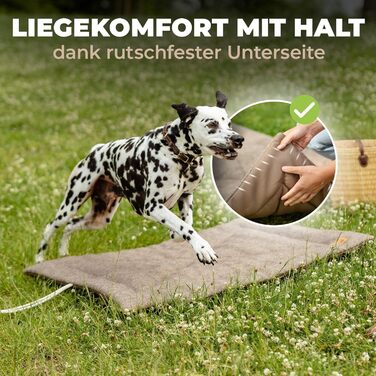 Водонепроникний килимок для собак, плед для пікніка - лежанка для собак, килимок для тварин для вулиці та дому (75x55x3 см) (Розмір L, приблизно: 100x80x3 см, Колір: коричневий фетр)