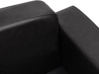Диван для собаки vidaXL, чорний, 80x50x40 см, штучна шкіра, лежак для домашніх тварин