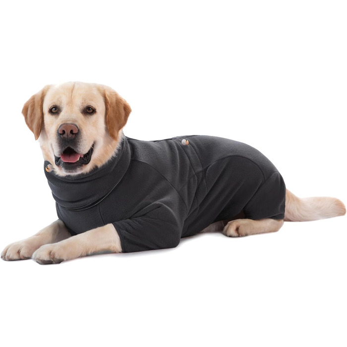 Зимовий комбінезон для собак, теплий, непромокальний, з D-поточкою та світловідбиваючими смугами, розмір M, оливковий колір